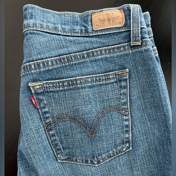 Women's 505 Levi’s Straight Leg Denim Blue Jeans - Picture 3 of 11